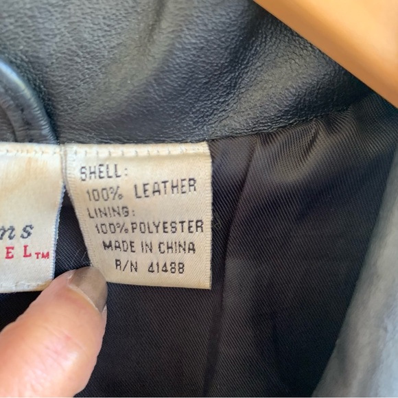 Reflections Spiegel black genuine leather sleeveless vest full zipper lined 6 - Picture 8 of 12